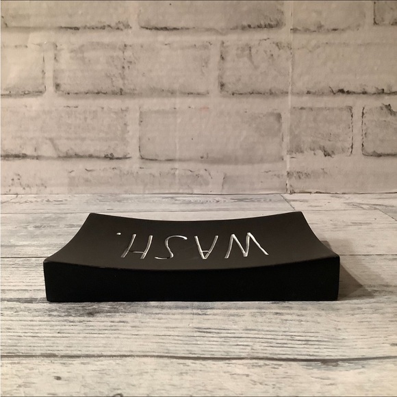 Rae Dunn Rectangular Black Soap Tray - Picture 3 of 4